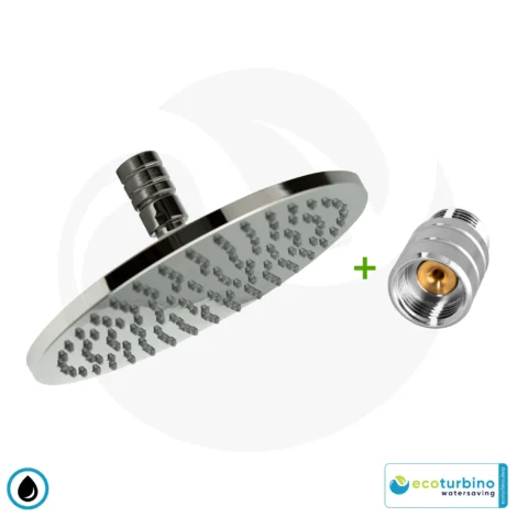 SET | Overhead Shower Legio | ecoturbino ET10L water-saving adapter + Ceiling Shower Head 5 Overhead Shower - Rain Shower head SET Legio | ET10L Water-Saving Adapter + Ceiling Shower Head | ecoturbino®