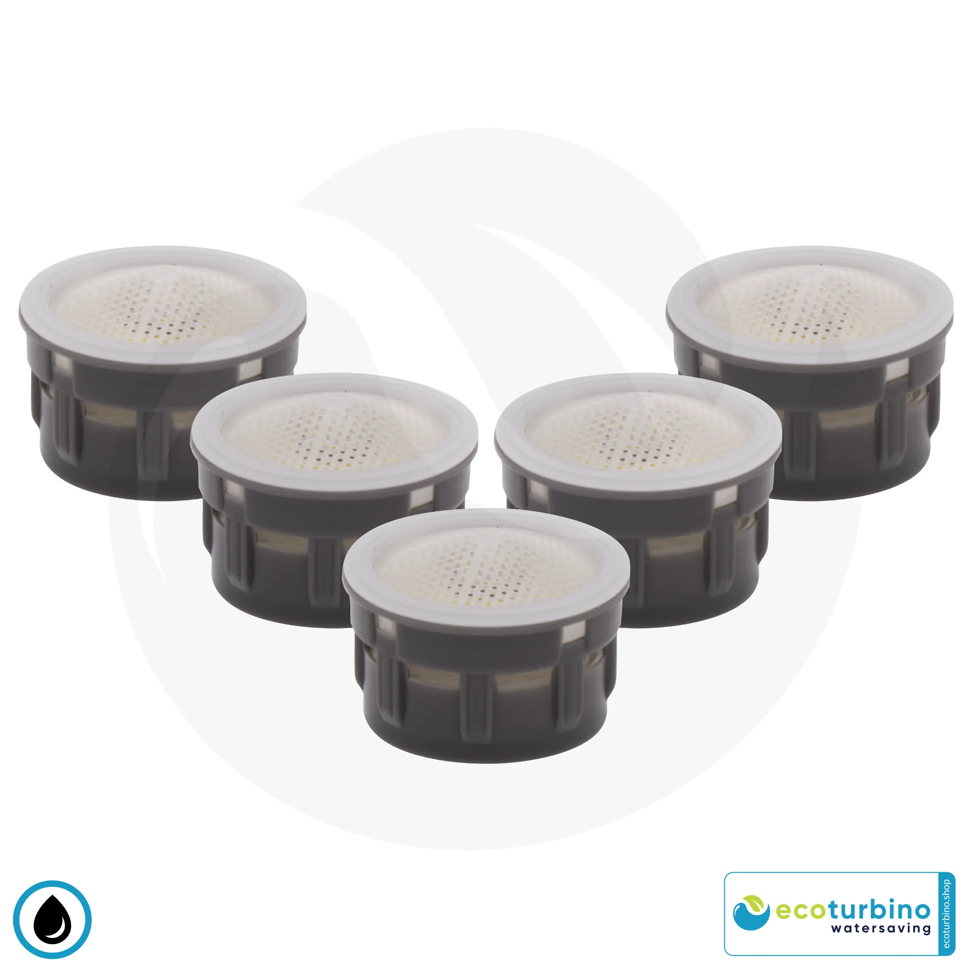 ecoturbino water flow restrictor DFL5 | Regulator faucet aerator insert 3 Water Flow Restrictor / Regulator Faucet Aerator Insert ecoturbino® ET5 | Sink Water Saver | Saving Water and Energy (Electricity) | Reduce Costs by up to 40%