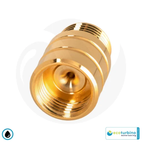 About us 19 ecoturbino® ET10L Water-Saving Shower Adapter | Save Water and Energy (Gas, Electricity) | Reduce Costs by up to 40% when Showering + Emptying the Shower Head | gold