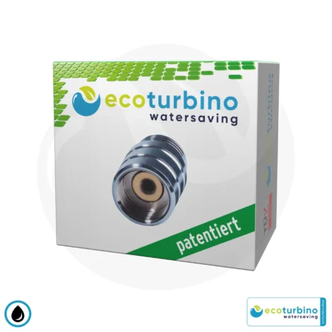 ecoturbino® ET9L Water-Saving Shower Adapter | silver 11 ecoturbino® ET10L Water-Saving Shower Adapter | Save Water and Energy (Gas, Electricity) | Reduce Costs by up to 40% when Showering + Emptying the Shower Head