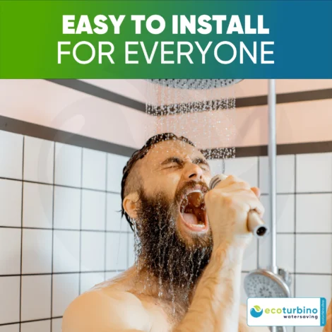 ecoturbino® ET9L Water-Saving Shower Adapter | silver 10 Easy to install for everyone