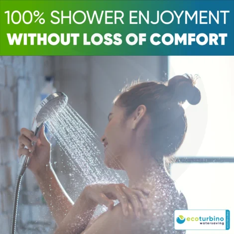 ecoturbino® ET9L Water-Saving Shower Adapter | silver 12 100% shower enjoyment without loss of comfort